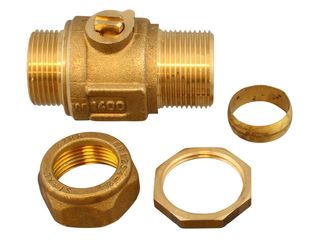 IDEAL 005627 BALLVALVE 22MM COMP B/HD CONN
