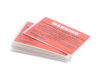 HAYES 66.3023 WARNING UNSAFE APPLIANCE LABELS (PACK OF 10)