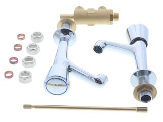Heatrae Sadia 9597016 Streamline Pack R Pillar Taps - Chrome