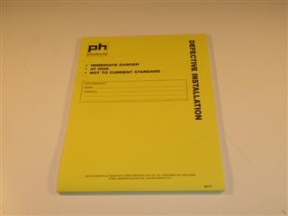 UNSAFE INSTALLATION PAD 25 SETS IN DUPLICATE - OBSOLETE