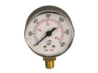 EOGB G04-0002 PRESSURE GAUGE 0-600 PSI 1/8"BOTTOM ENTRY ABS CASE