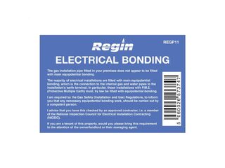 Regin REGP11 Electrical Bonding Sticker - Pack of 8