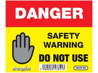 REGIN REGP36 DANGER DO NOT USE STICKER