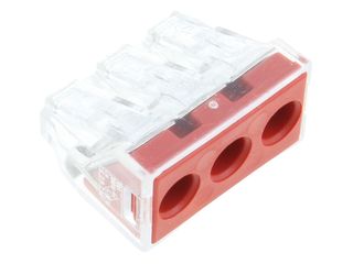 BX X 50 WAGO 773-173 3 WAY PUSH WIRE CONNECTOR - RED