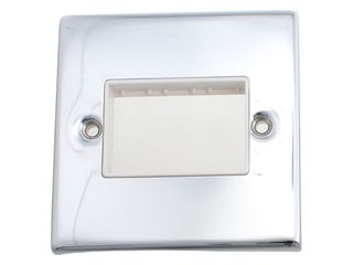 DECO VPCH403WH 1GANG MINIGRID UNFURNISHD PLATE 3 APERTURES WHT CHROME