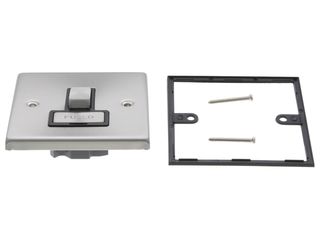 DECO VPSC751BK 13AINGOT DBL POLE SWITCH FUSED CONNECT UNIT BLK SATIN