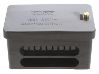ESSENTIALS 100A 2 POLE 5 X 35MM LINK BOX - BLACK
