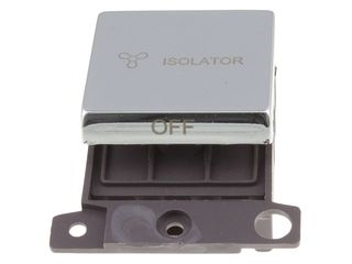 MINIGRID MD020CH 10AINGOT 3POLE FAN ISOLAT SWITCH MOD POLISHED CHROME