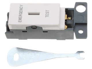 MINIGRID MD029PW 10AX DP KEYSWITCH MODULE EMERGENCY TEST POLAR WHITE