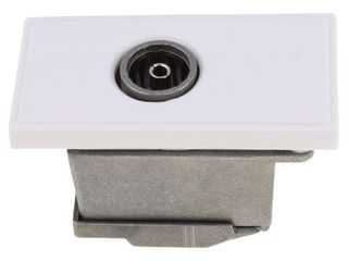 NEW MEDIA MM410WH SINGLE FEMALE COAXIAL MODULE - WHITE