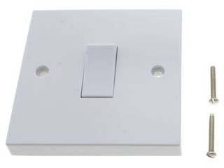 POLAR 10AX 1 GANG 2 WAY PLATE SWITCH - WHITE