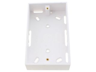 POLAR 2 GANG 29MM DEEP PVC PATTRESS BOX - TRUNKING
