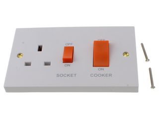 POLAR 45A 2 GANG DP SWITCH WITH 13A DP SWITCHED SOCKET