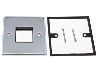 DECO VPCH402BK 1 GANG MINIGRID UNFURNISHED PLATE 2 APERTURES BLACK