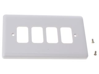 VIMARK CURVE G2704 4 GANG GRID PLATE