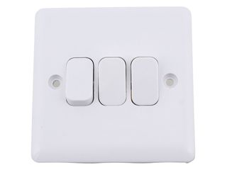 VIMARK CURVE VC1205 10A 3 GANG 2 WAY PLATE SWITCH