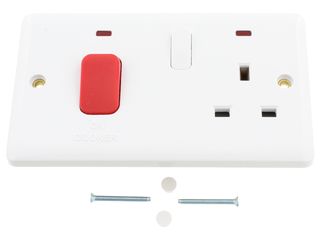 VIMARK CURVE VC1302P 45A COOKER CONTROL UNIT WITH RED ROCKER AND NEON