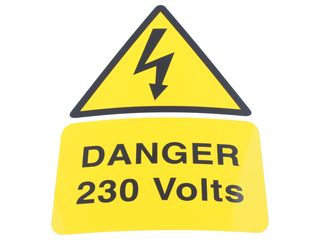 INDUSTRIAL SIGNS IS4901RP DANGER 230 VOLTS SIGN