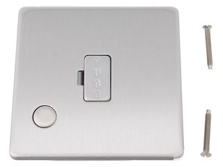 BG BRUSHED STEEL 13A FUSED CONNECTION UNIT SCREWLESS FLATPLATE