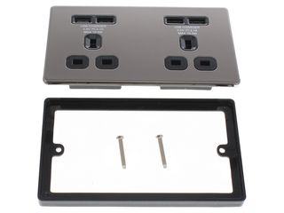 BG FBN24U44B-01 13A 2GANG UNSWITCHED SOCKET USB 4PORT 42A GREY