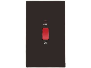 BG FBN72-01 45A DOUBLE POLE SWITCH INDICATOR DOUBLE PLATE