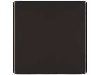 BG FBN94-01 1 GANG BLANK PLATE - SCREWLESS FLATPLATE - BLACK NICKEL