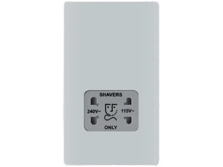 BG FPC20G-01 SHAVER SOCKET 115/230V DUAL VOLT GREY SURROUND