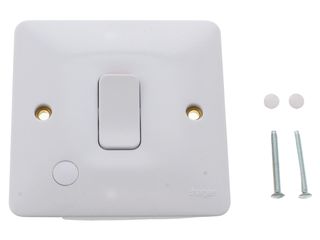 HAGER WMDP84FO 20A DOUBLE POLE SWITCH WITH FLEX OUTLET