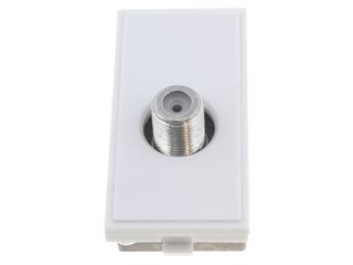 HAGER WMMSAT SINGLE SATELLITE F CONNECTOR EUROMODULE WHITE