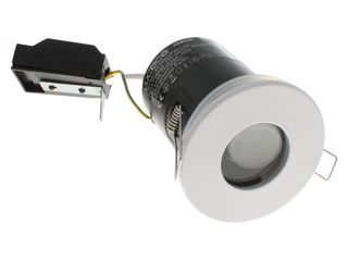 LUCECO EFDGUIPWH-01 FIXED IP65 FIRE RATED GU10 DOWNLIGHT - WHITE.