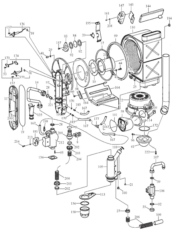 Exploded Diagram for HEAT EXCHANGER