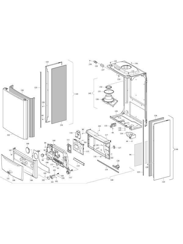 Exploded Diagram for CASING & PCB