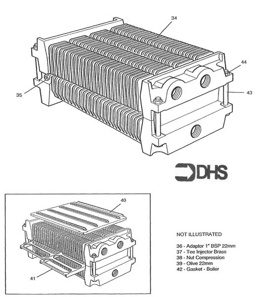 Exploded Diagram for HEAT EXCHANGER