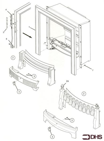 Exploded Diagram for FIRE SURROUND/FENDER ASSY