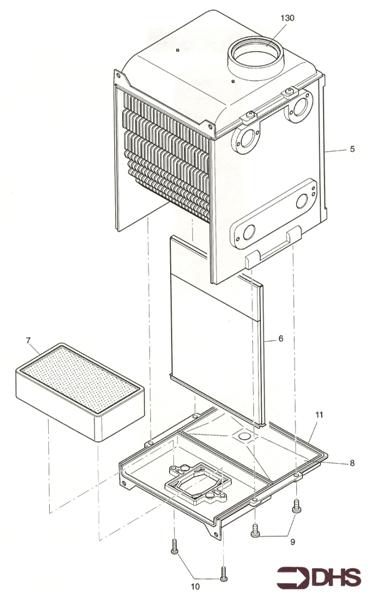 Exploded Diagram for HEAT EXCHANGER