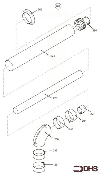 Exploded Diagram for FLUE