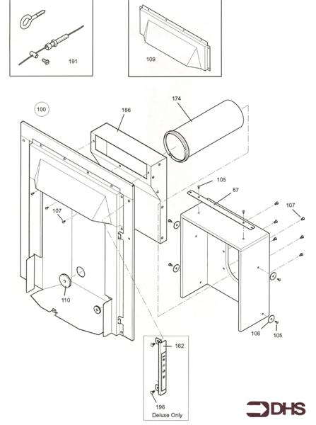 Exploded Diagram for COMB BOX & CONTROLS FF