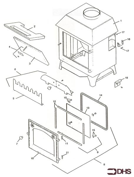 Exploded Diagram for BOX COMBUSTION ASSY 2