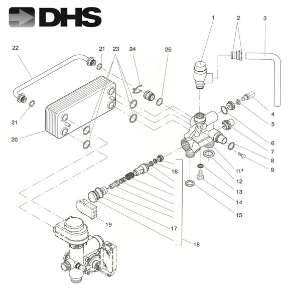 C H RETURN ASSY & HEAT EXCHANG logo
