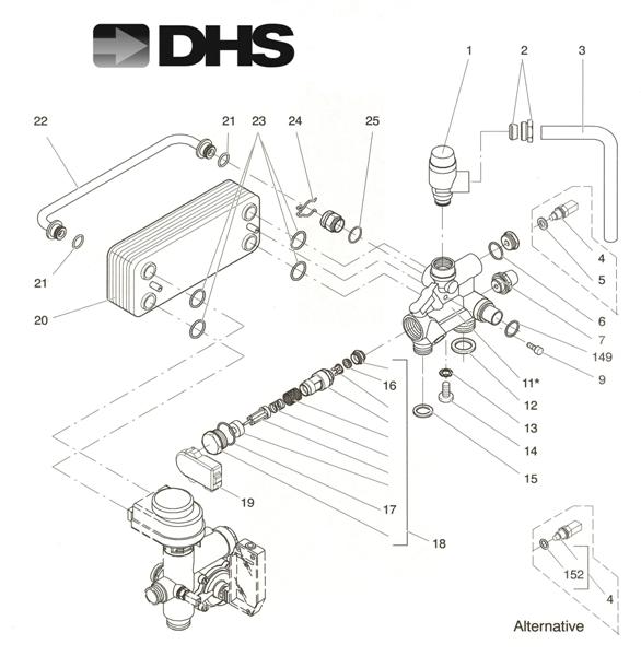C H RETURN ASSY & HEAT EXCHANG logo