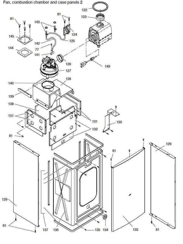 Exploded Diagram for FAN COMB CHAMBER CASE