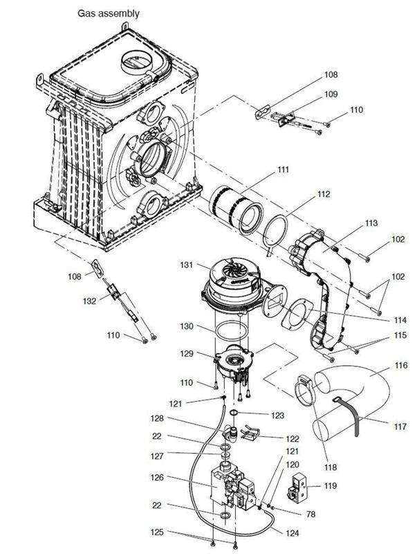 Exploded Diagram for GAS ASSEMBLY