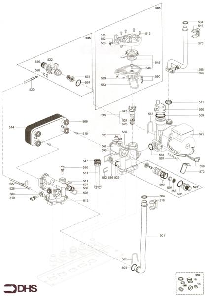 Exploded Diagram for HYDRAULIC BLOCK