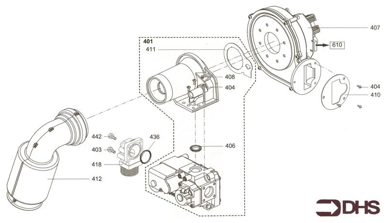 Exploded Diagram for GAS SECTION
