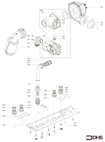 Exploded Diagram for GAS SECTION