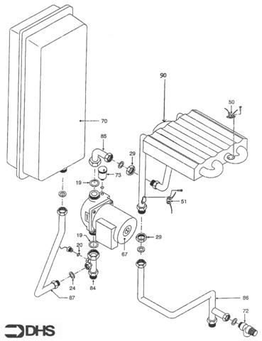 Exploded Diagram for HEAT EXCHANGER & PUMP