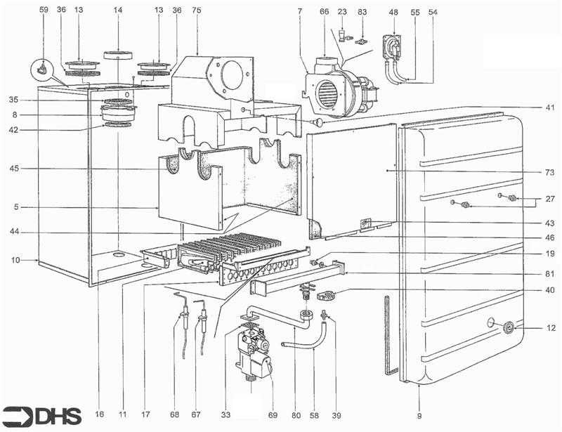 Exploded Diagram for GAS LINE