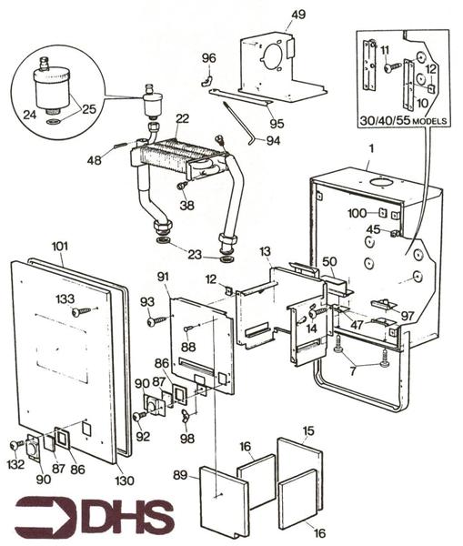Exploded Diagram for COMBUSTION CHAMBER