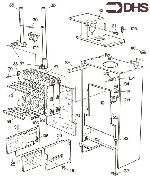 Exploded Diagram for HEAT EXCHANGER