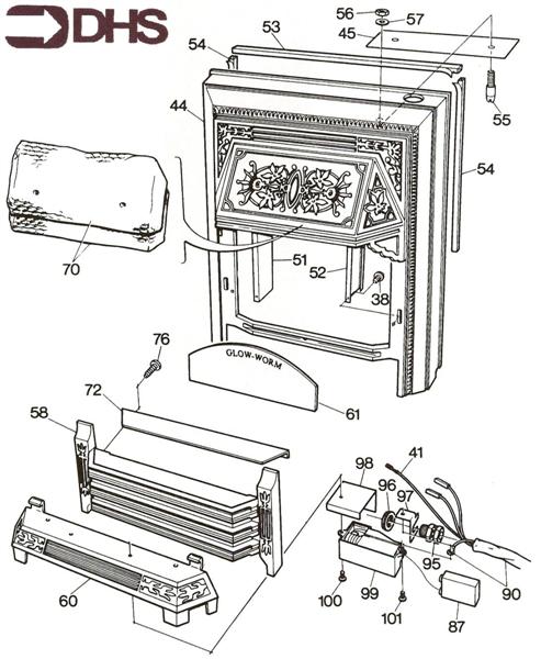 Exploded Diagram for FIRE SURROUND
